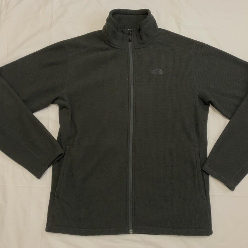 North Face Mens Waffle Grid Fleece Jacket Full Zip